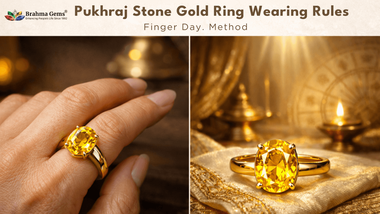 Pukhraj Stone Gold Ring Wearing Rules: Finger, Day & Method