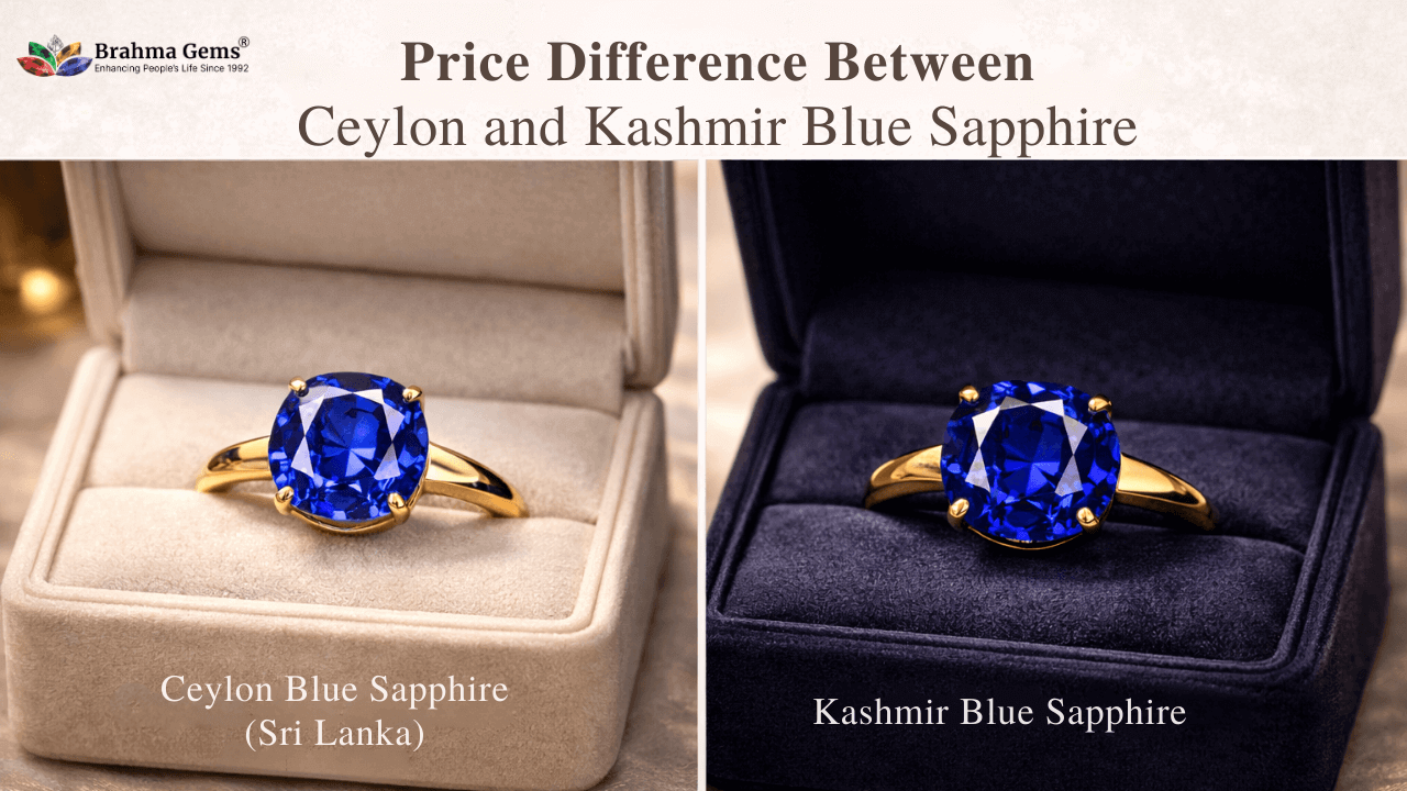 Price Difference Between Ceylon and Kashmir Blue Sapphire