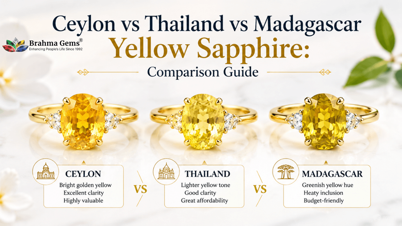 Ceylon vs Thailand vs Madagascar Yellow Sapphire: Comparison Guide