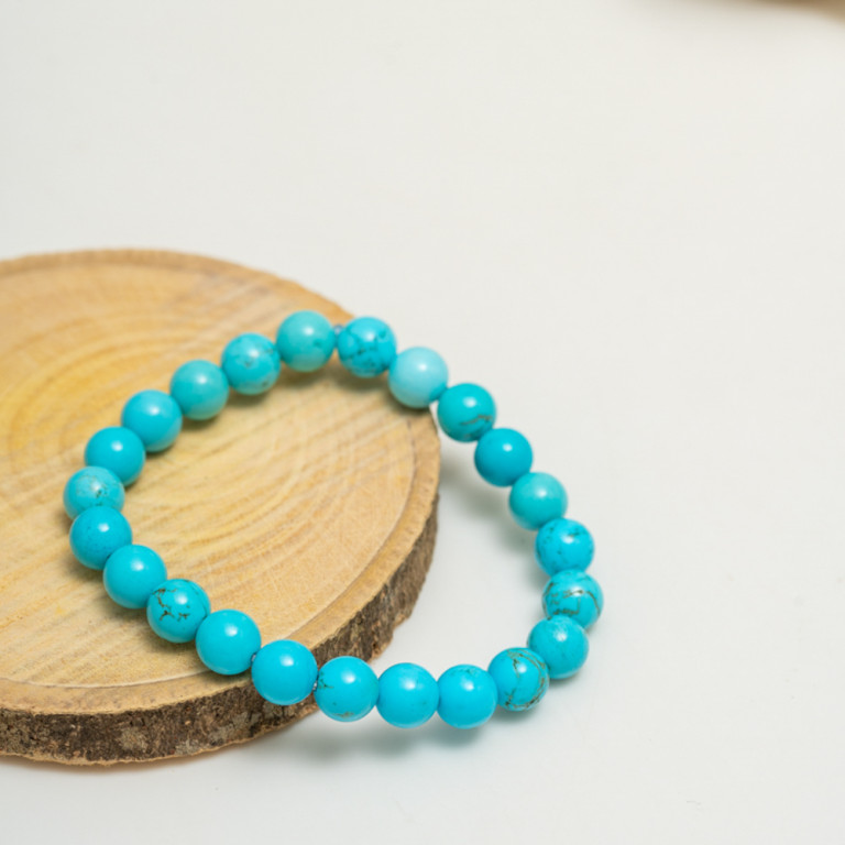 Blue Topaz Copper Bracelet With Turquoise Stunning 925 Sterling