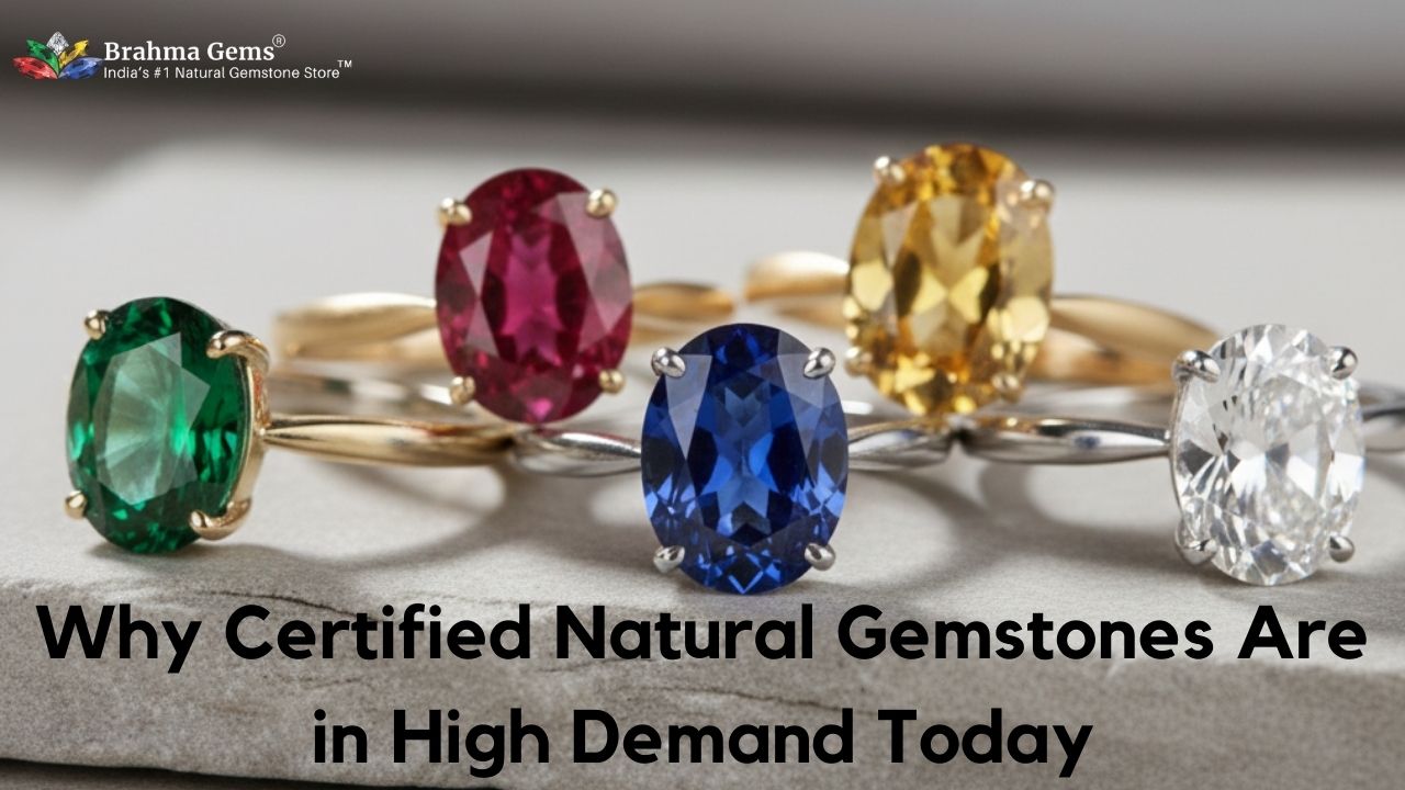 Close-up view of a natural gemstone set in a metal ring